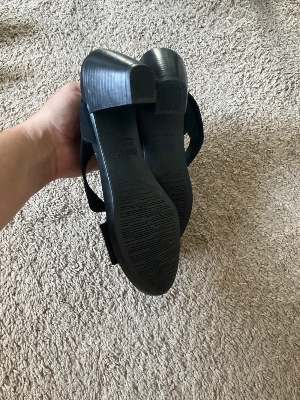 Munro Lucia Sandal in Black Nubuck leather - Picture 7 of 8